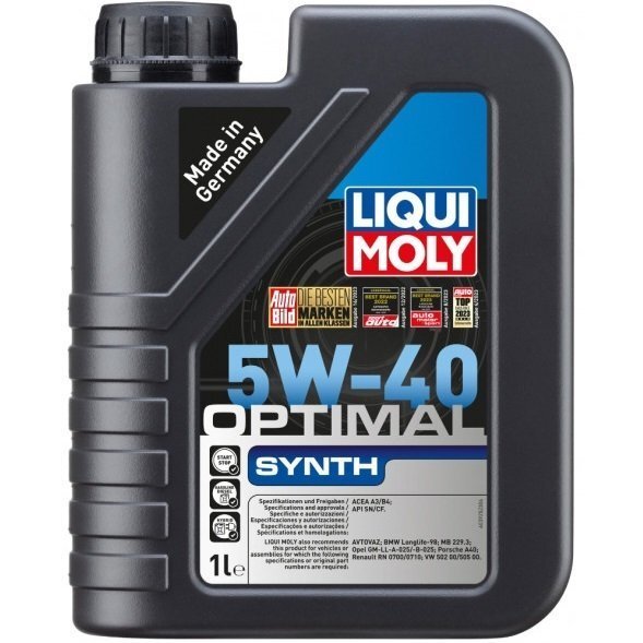 

Масло моторное Liqui Moly Optimal Synth 5W-40, 1л (41021277613)