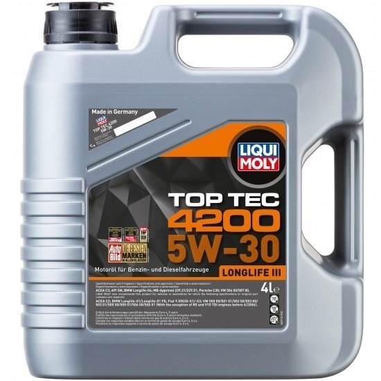 

Масло моторное Liqui Moly TOP TEC 4200 5W-30, 4л (4807664650)