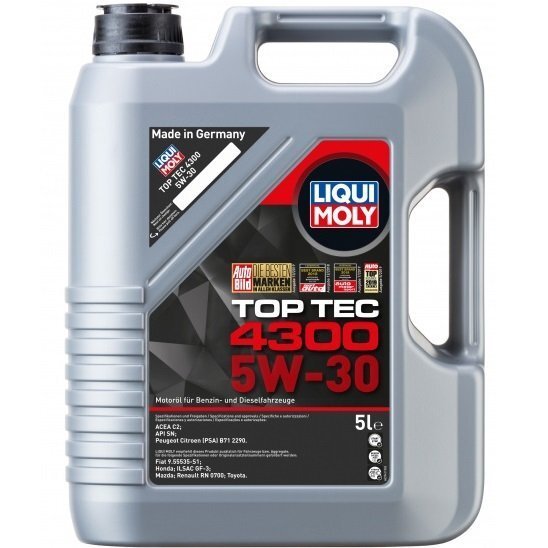 

Масло моторное Liqui Moly TOP TEC 4300 5W-30, 5л (4107830876)