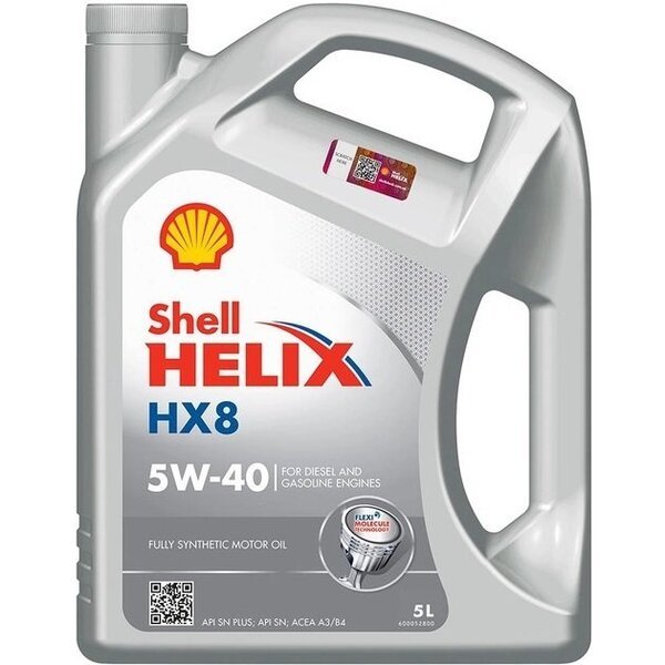 

Масло моторное Shell Helix HX8 SAE 5W-40, 5л (41071386715)
