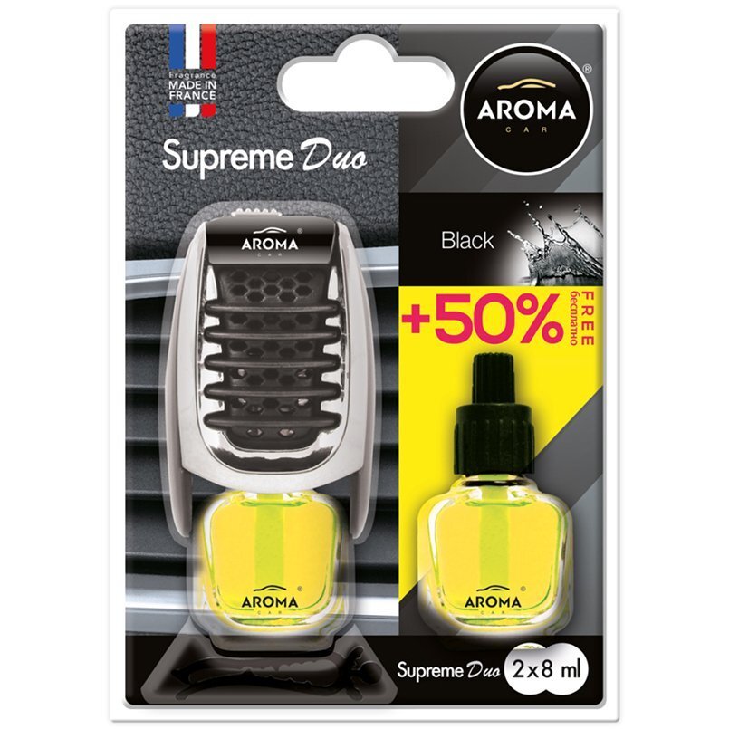 ≡ Ароматизатор повітря Aroma Car Supreme Duo Slim 8мл – Black (92259 ...