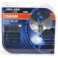 Лампа Osram галогеновая 12V H1 80W P14.5S Cool Blue Boost +50%, Duobox (2шт) (OS_62150_CBB-HCB)