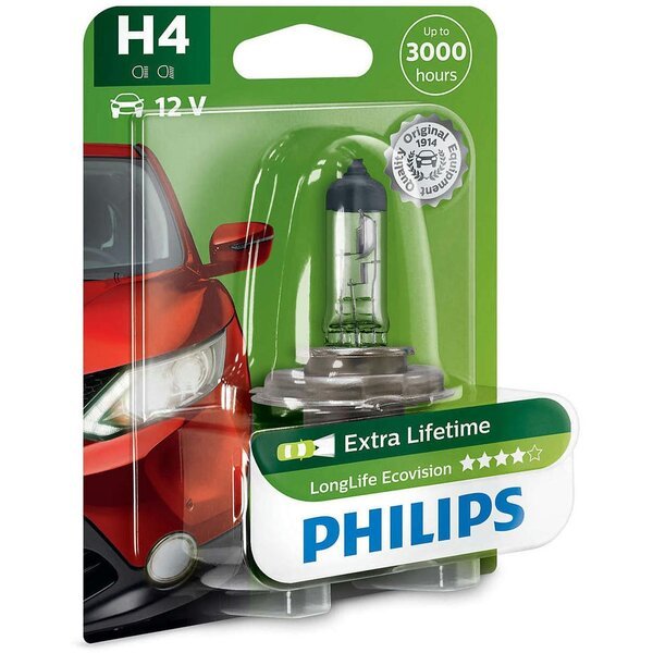 

Лампа Philips галогеновая 12V H4 60/55W P43T-38 Longlife Ecovision (PS_12342_LLECO_B1)