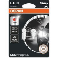Лампа Osram светодиодная 12V W5W Led 1W W2.1x9.5D Ledriving Sl Красный (2шт) (OS_2825_DRP-02B)