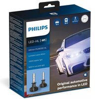 Лампа Philips светодиодная 12V/24V 18W H1 Led P14.5S Ultinon Pro9000 + 250% (2шт) (PS_11258_U90CW_X2)