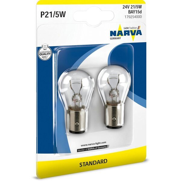 Лампа Narva накаливания 24V P21/5W 21/5W Ba15D (NV_17925) – купить в ...