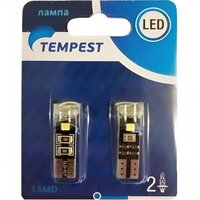 Лампа Tempest LED габарит б/ц, T10 2SMD W5W 12V White 2шт (49051134073)