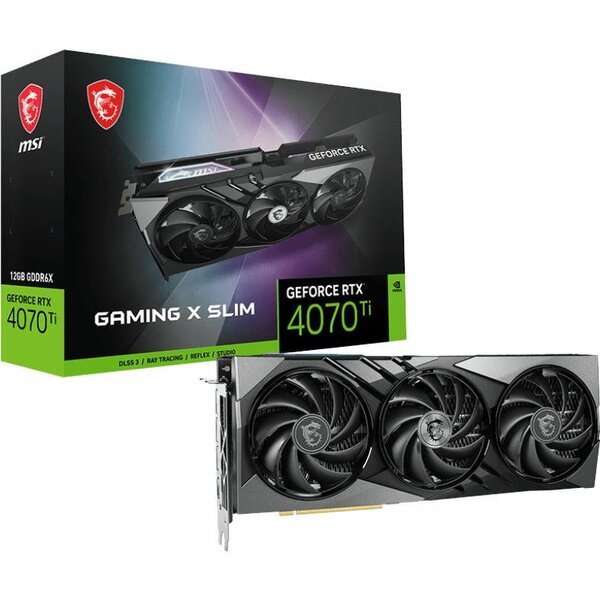 

Видеокарта MSI GeForce RTX 4070 Ti 12GB GDDR6X GAMING X SLIM (912-V513-440)