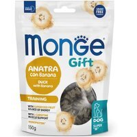 Ласощі для собак Monge Gift Dog Training качка з бананом 150 г