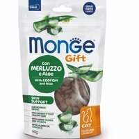 Ласощі для кішок Monge Gift Cat Skin support з тріскою та алое 60 г