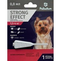 Краплі для тварин Palladium Strong Effect для собак вагою від 1.5 до 4 кг 1/0.8 мл