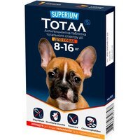 Таблетки для животных SUPERIUM Тотал тотального спектра действия для собак 8-16 кг