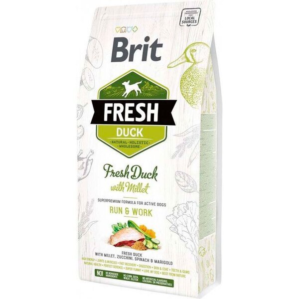 

Сухой корм Brit Fresh для взрослых активних собак с уткой и пшеном 2.5кг