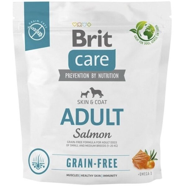 

Сухой корм Brit Care Dog Grain-free Adult для взрослых собак срелней и мелкой породы рыба овощи 1кг