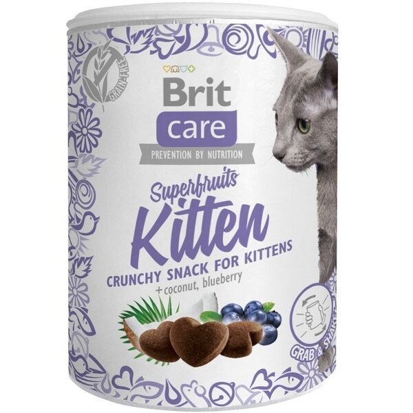

Лакомство для котят Brit Care Snack Superfruits Kitten курица, кокос, черника 100г