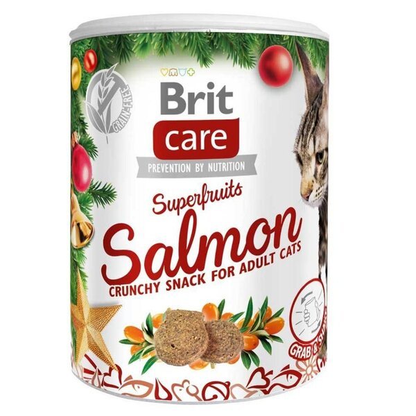

Лакоства Brit Care Superfruits Рождественские для котов Лосось и облепиха 100 г
