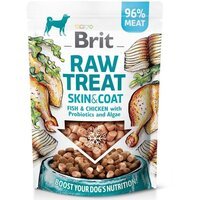 Ласощі Brit Raw Treat Skin and Coat Freeze-dried для собак риба та курка 40г