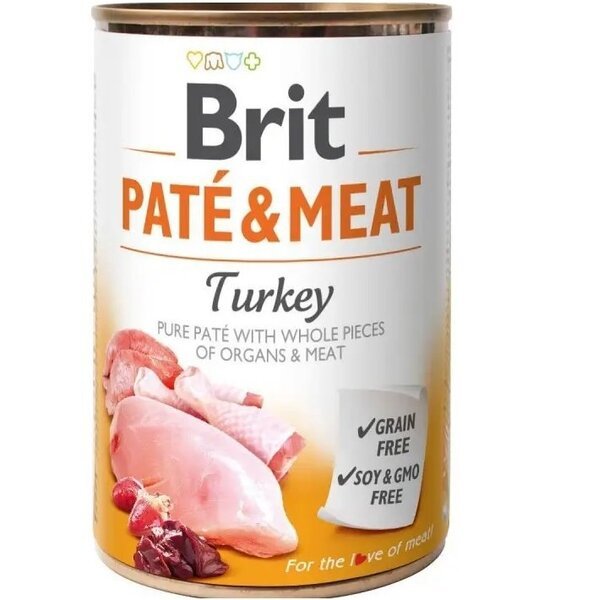 

Корм для собак Brit Pate & Meat для собак с индейкой 400г