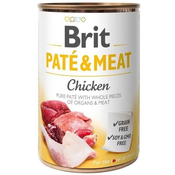 

Корм для собак Brit Pate & Meat Beef курица и говядина 400 г