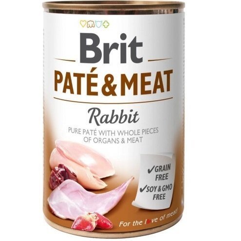 

Корм Brit Pate & Meat для собак с кроликом 400г