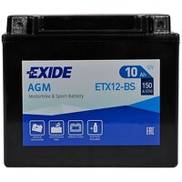 Автомобильный аккумулятор Exide 10Ah-12v AGM (ETX12-BS) L+, EN150 (5237913479)