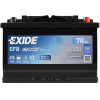 Автомобильный аккумулятор Exide 70Ah-12v EFB, R+, EN760 (52371210288)