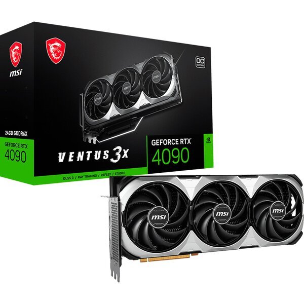 

Видеокарта MSI GeForce RTX 4090 24GB GDDR6X VENTUS 3X E OC (912-V510-271)