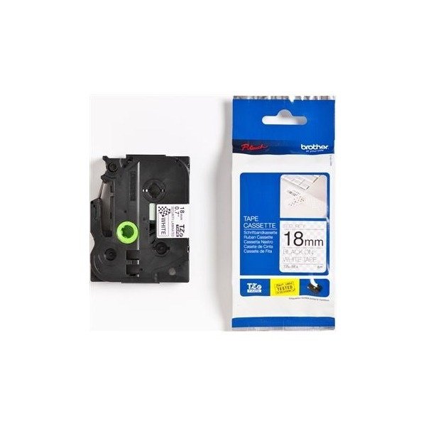 

Лента Brother 18mm Security white, Print black (TZESE4)