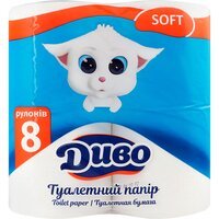 Туалетний папір Диво Soft 2 шари 8шт