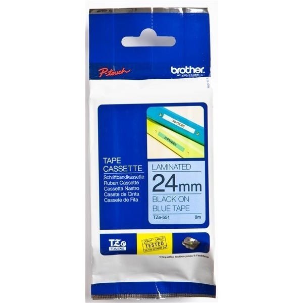 

Лента Brother 24mm Laminated blue, Print black (TZE551)