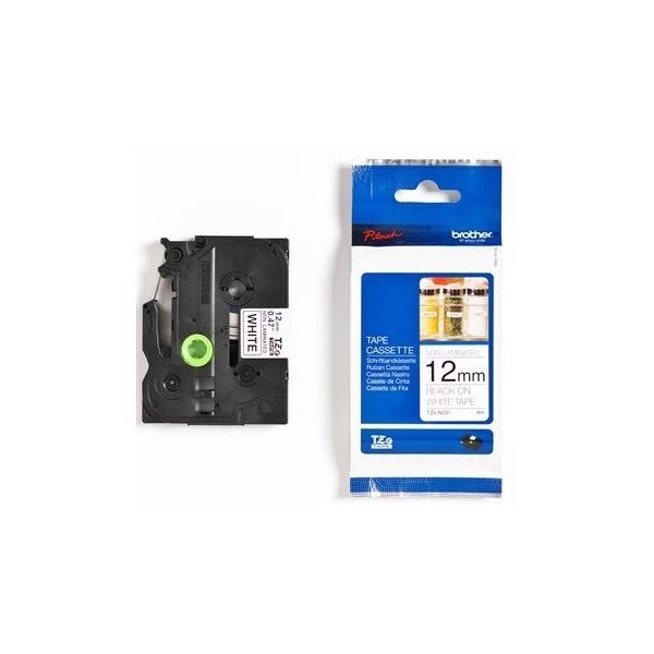 

Лента Brother 12mm white, Print black (TZEN231)