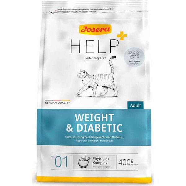 

Сухой корм для котов при избыточном весе и диабете Josera Help Weight & Diabetic Cat 400г