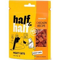 Ласощі для котів Half&Half у формі м`ясних шматочків з куркою 50г