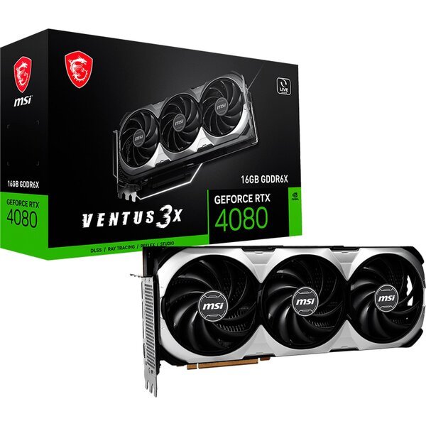 

Видеокарта MSI GeForce RTX 4080 16GB GDDR6X VENTUS 3X (912-V511-211)