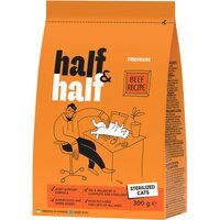 Сухий корм для стерилізованих котів Half&Half з яловичиною 300г