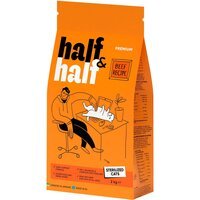 Сухий корм для стерилізованих котів Half&Half з яловичиною 2кг