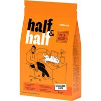 Сухий корм для стерилізованих котів Half&Half з яловичиною 8кг