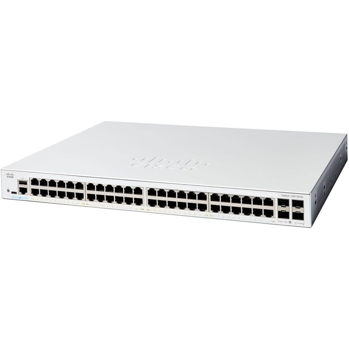 Коммутатор Cisco Catalyst 1200 48xGE, PoE, 4x1G SFP (C1200-48P-4G