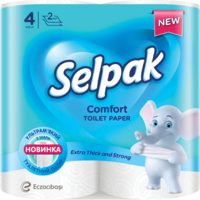 Туалетний папір Selpak Comfort 2 шари 4шт