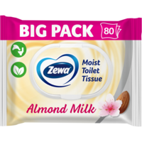 Туалетний папір вологий Zewa Almond Milk 80шт