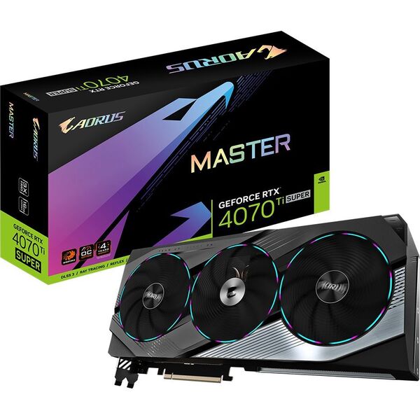 

Видеокарта GIGABYTE GeForce RTX 4070 Ti SUPER 16GB GDDR6 AORUS MASTER
