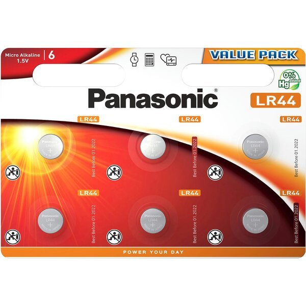 

Батарейка Panasonic LR44 BLI 6 (LR-44EL/6B)