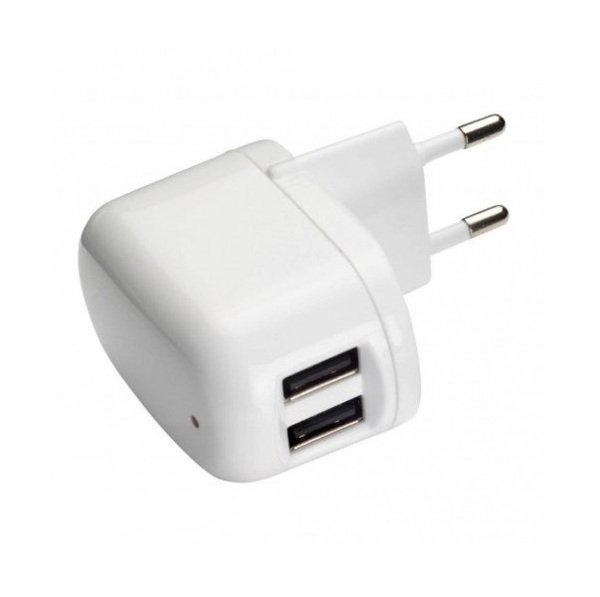 

ЗУ сетевое МС Digitus Ednet Dual USB Charger 220V, 1Amp white