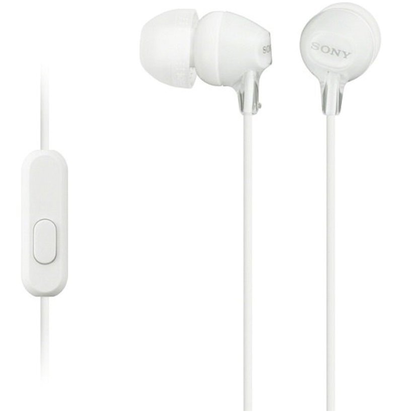  Навушники Sony MDR-EX15AP mic White фото1