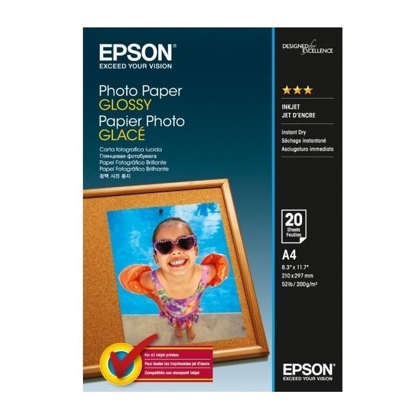 Акція на Бумага EPSON Glossy Photo Paper A4 20 л (C13S042538) від MOYO