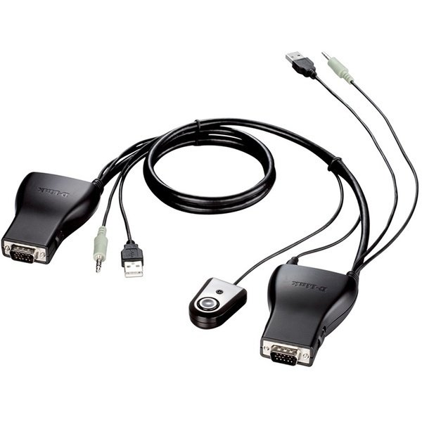 d-link KVM- D-Link KVM-221 2port USB w/cables w/audio (KVM-221)