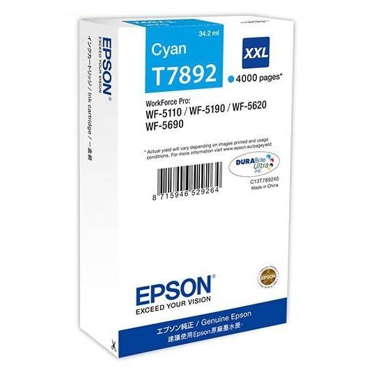 

Картридж Epson WF-5110/WF-5620 cyan XXL (C13T789240)