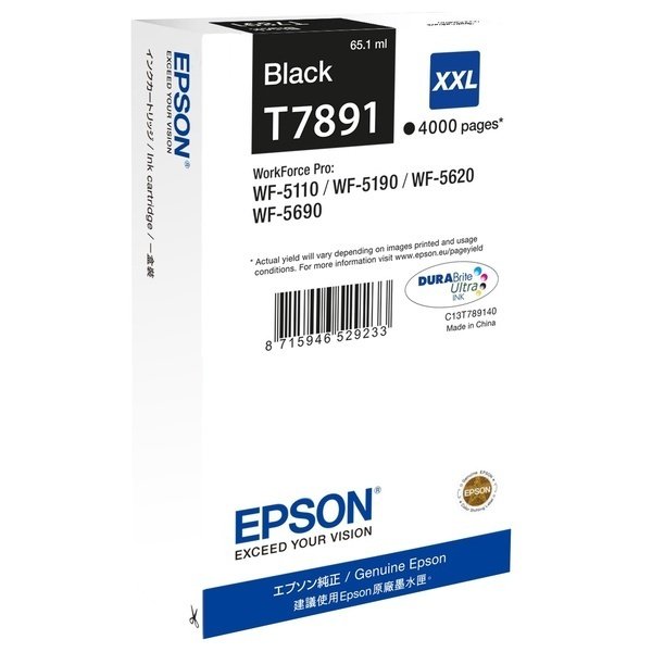 

Картридж Epson WF-5110/WF-5620 black XXL (C13T789140)