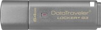  Накопичувач USB 3.0 KINGSTON DT Locker+G3 64GB Metal Silver Security (DTLPG3/64GB) 