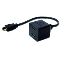 Адаптер Digitus HDMI Y 2m, black (AK-330400-002-S)